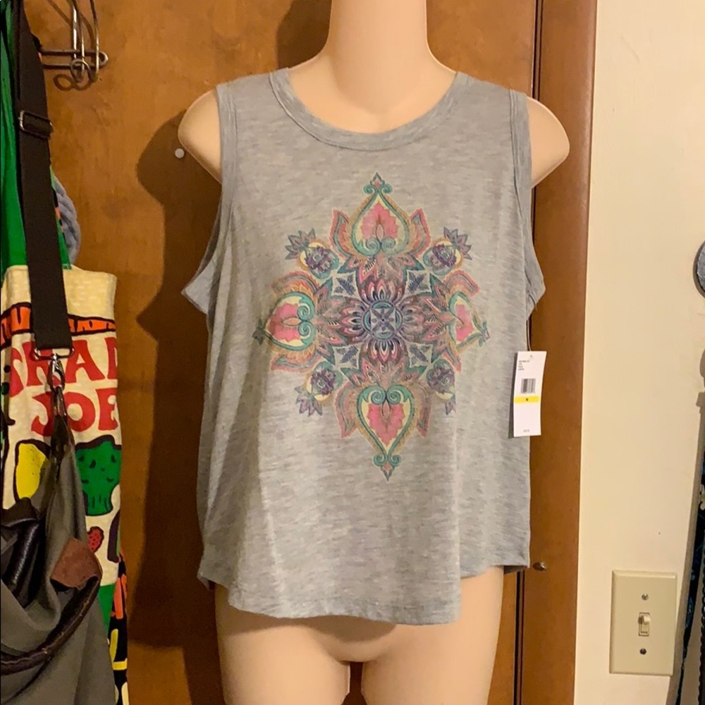 JESSICA SIMPSON MANDALA GRAPHIC TANK TOP